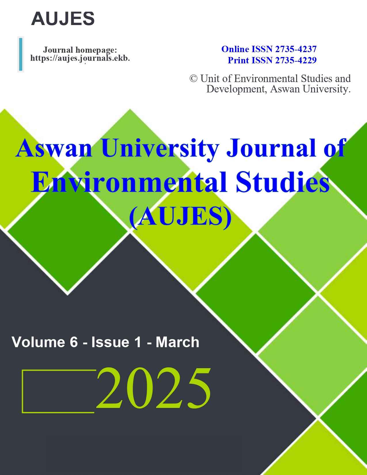 Aswan University Journal of Environmental Studies